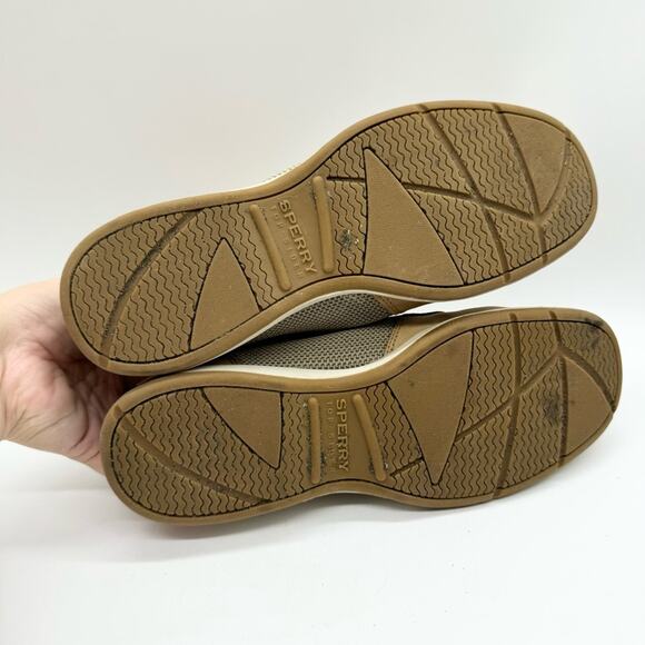 Sperry Top-Sider Women's Langley Lace Up Ankle Boots Linen/Tan Size 9 Nautical - Picture 8 of 10